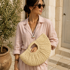 CANNE — Strandtasche für Damen · Natürlich geflochten · Glamour Côte d'Azur