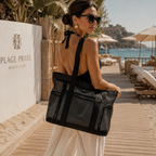 PORTOFINO – Strandtasche für Damen · Schwarz, leicht · Dolce Vita am Mittelmeer