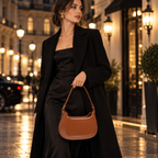 JOSÉPHINE — Sac Porté Épaule Femme · Cuir Véritable Huilé · Forme Selle