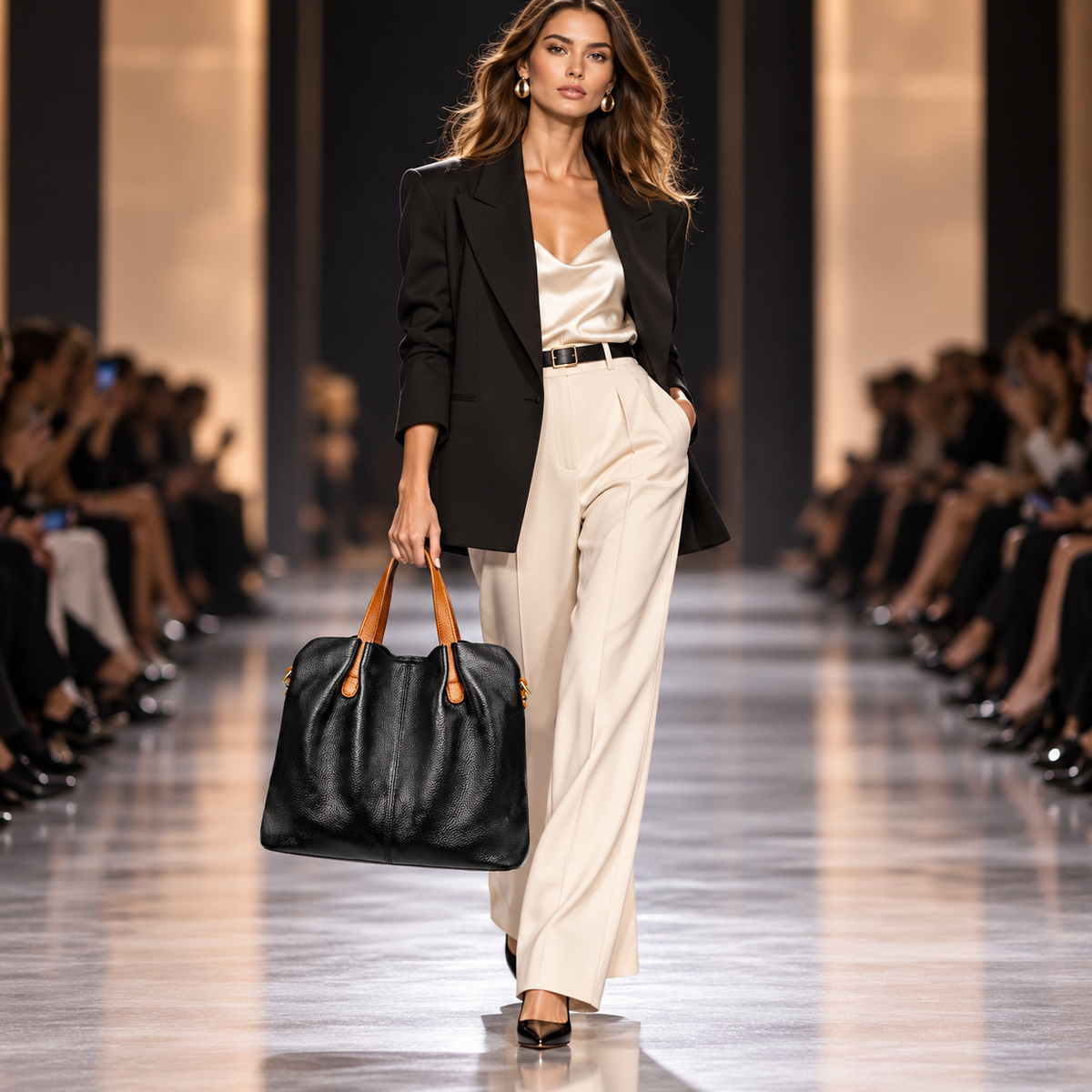 CONSTANCE — Sac Cabas Femme · Cuir Véritable Grainé · Grande Capacité Bureau