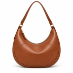 SOLÈNE — Sac Hobo Demi-Lune Femme · Cuir Véritable Grainé · Porté Épaule