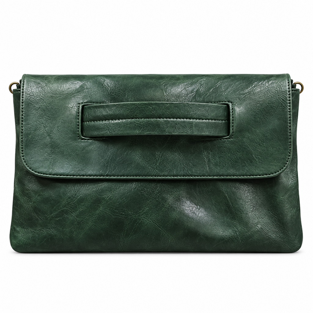 ANOUK — Pochette Enveloppe Femme · Matière Vegan · Grand Format avec Bandoulière