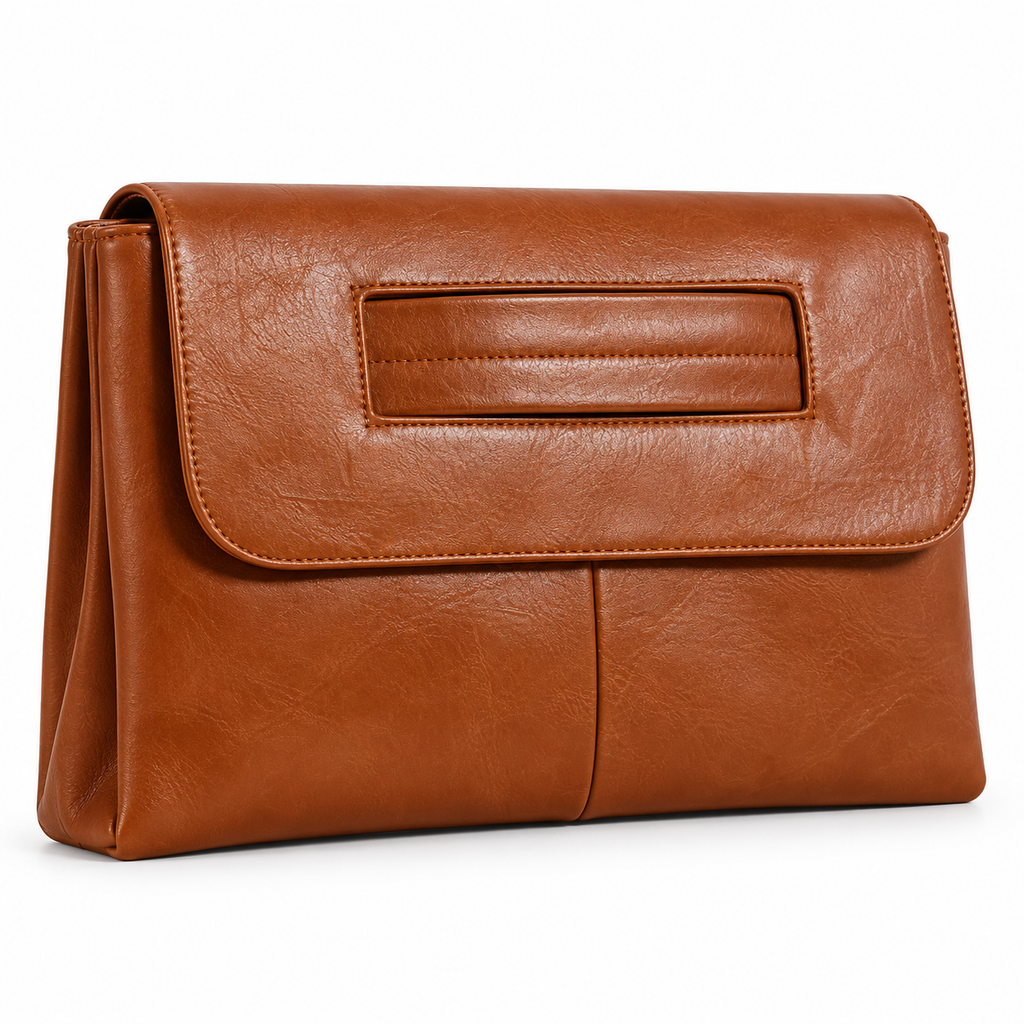 ANOUK — Pochette Enveloppe Femme · Matière Vegan · Grand Format avec Bandoulière