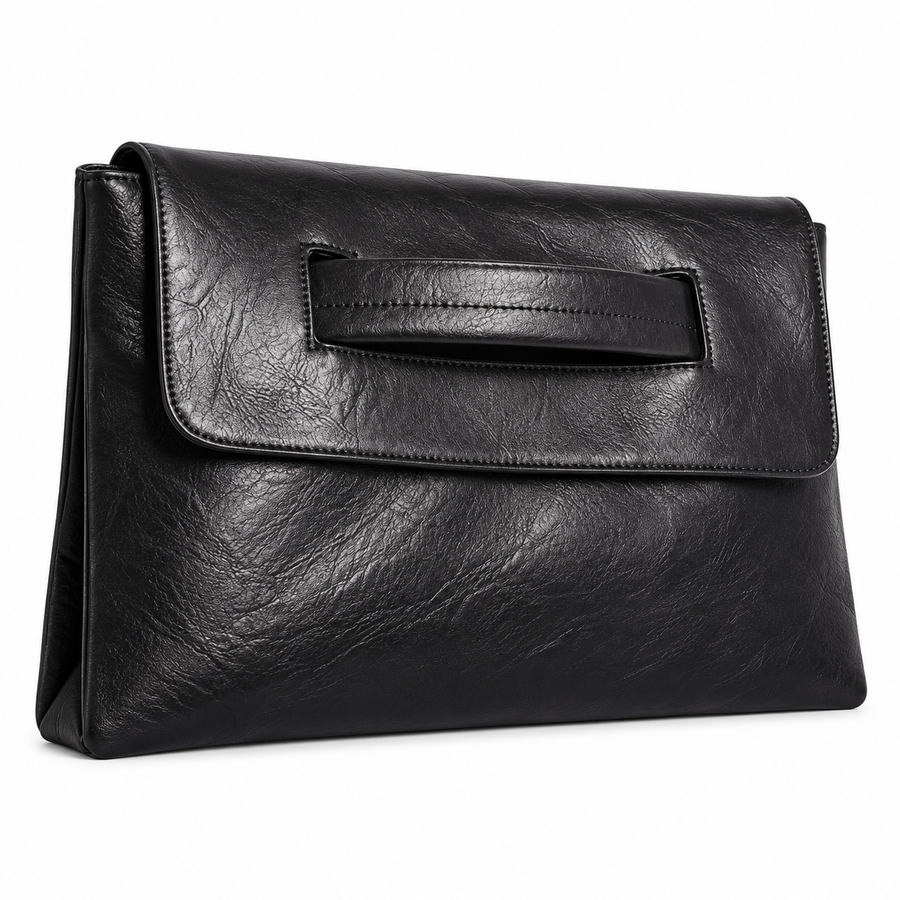 ANOUK — Pochette Enveloppe Femme · Matière Vegan · Grand Format avec Bandoulière