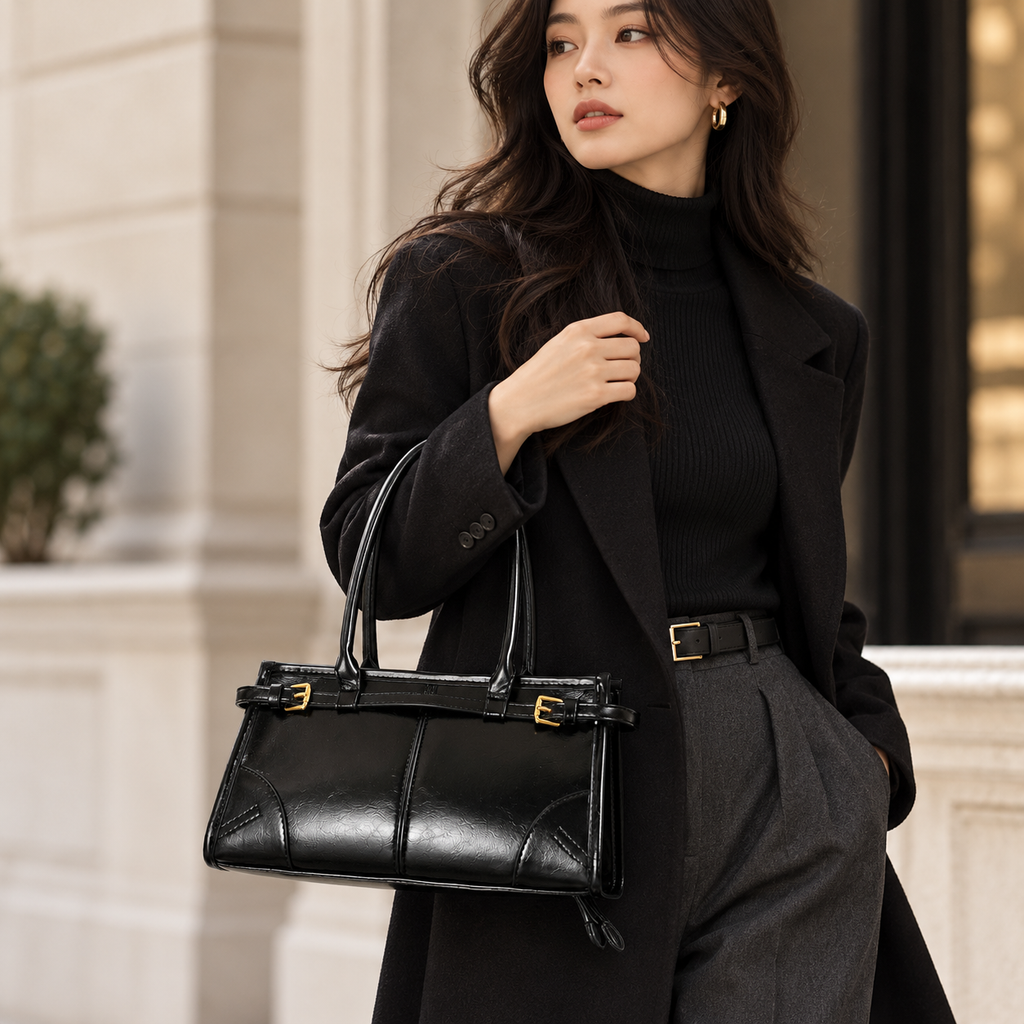 APOLLINE — Sac East-West Femme · Matière Vegan · Format Allongé Porté Épaule