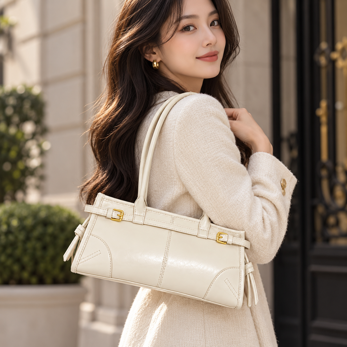 APOLLINE — Sac East-West Femme · Matière Vegan · Format Allongé Porté Épaule