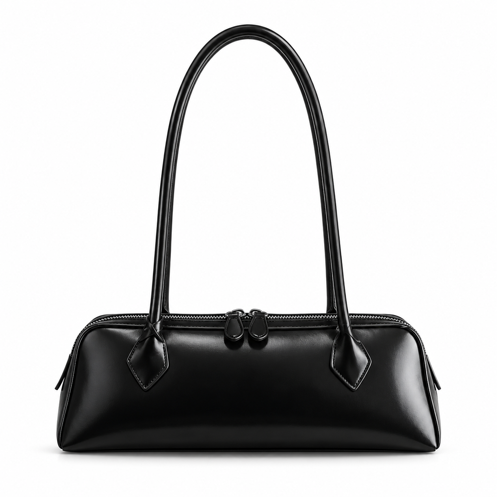 INÈS — Sac Baguette Femme · Matière Vegan · Porté Épaule Minimaliste