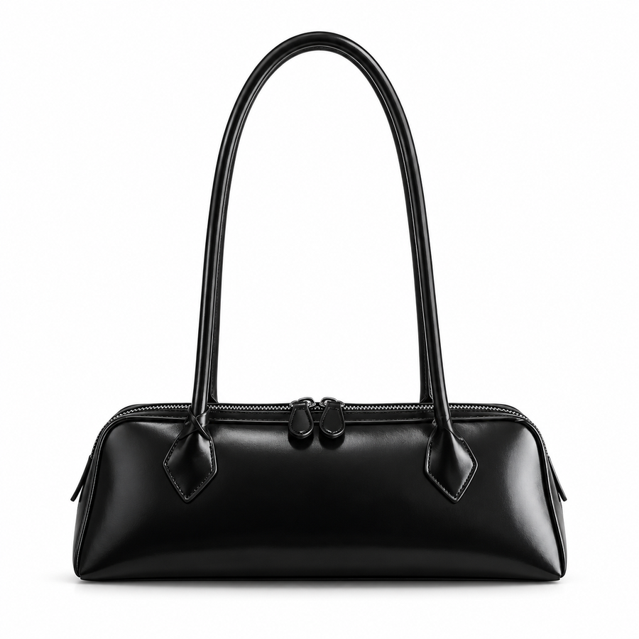 INÈS — Sac Baguette Femme · Matière Vegan · Porté Épaule Minimaliste