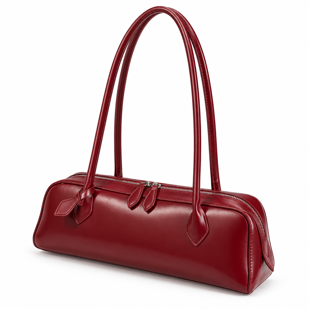 INÈS — Sac Baguette Femme · Matière Vegan · Porté Épaule Minimaliste