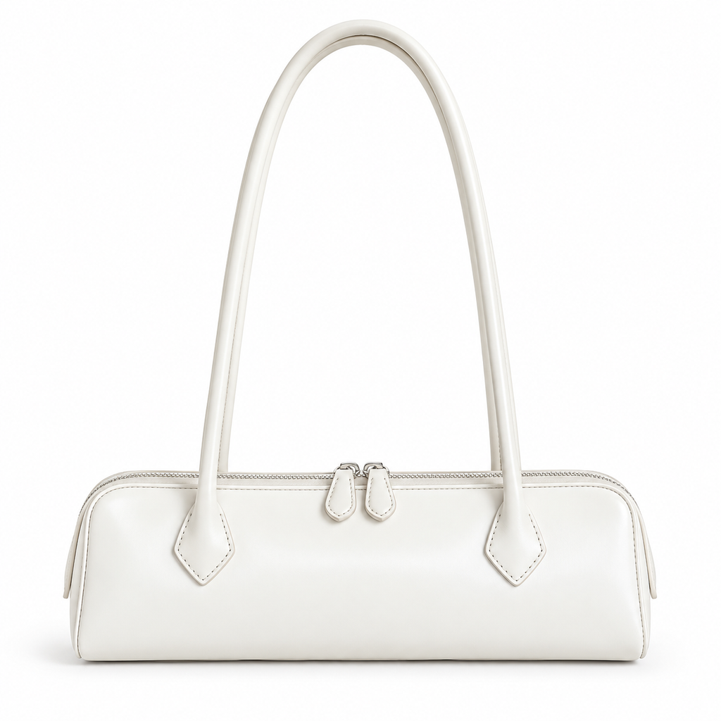 INÈS — Sac Baguette Femme · Matière Vegan · Porté Épaule Minimaliste