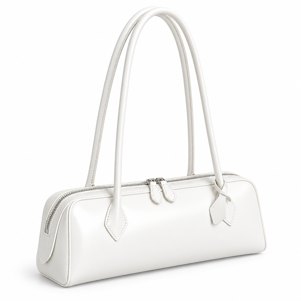 INÈS — Sac Baguette Femme · Matière Vegan · Porté Épaule Minimaliste