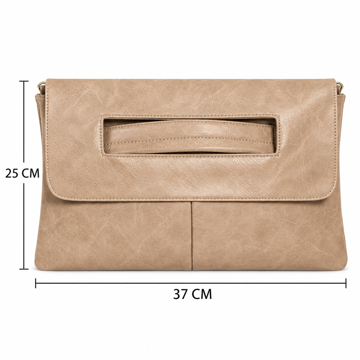 ANOUK — Pochette Enveloppe Femme · Matière Vegan · Grand Format avec Bandoulière