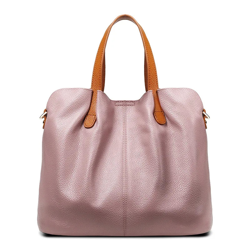 CONSTANCE — Sac Cabas Femme · Cuir Véritable Grainé · Grande Capacité Bureau