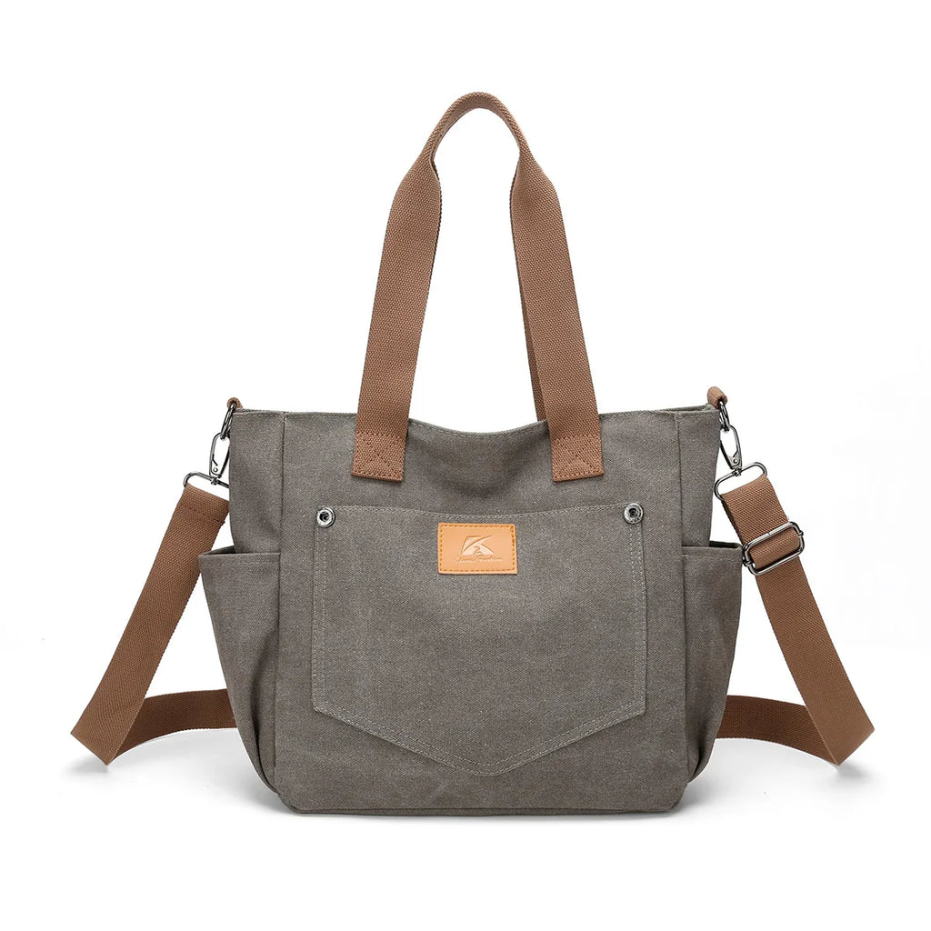 ODEON — Sac à Bandoulière Femme Cuir PU Gris Polyvalent