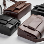 MATHILDE — Sac Bandoulière Femme · Cuir Véritable · Forme Boxy à Rabat