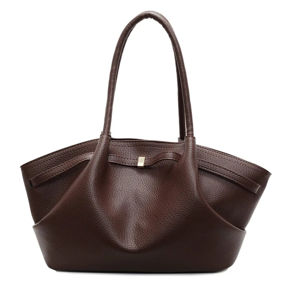 SULLY — Sac Cabas Femme Cuir PU Effet Litchi Grand Format