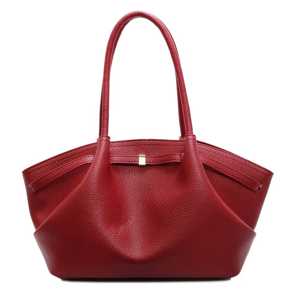 SULLY — Sac Cabas Femme Cuir PU Effet Litchi Grand Format