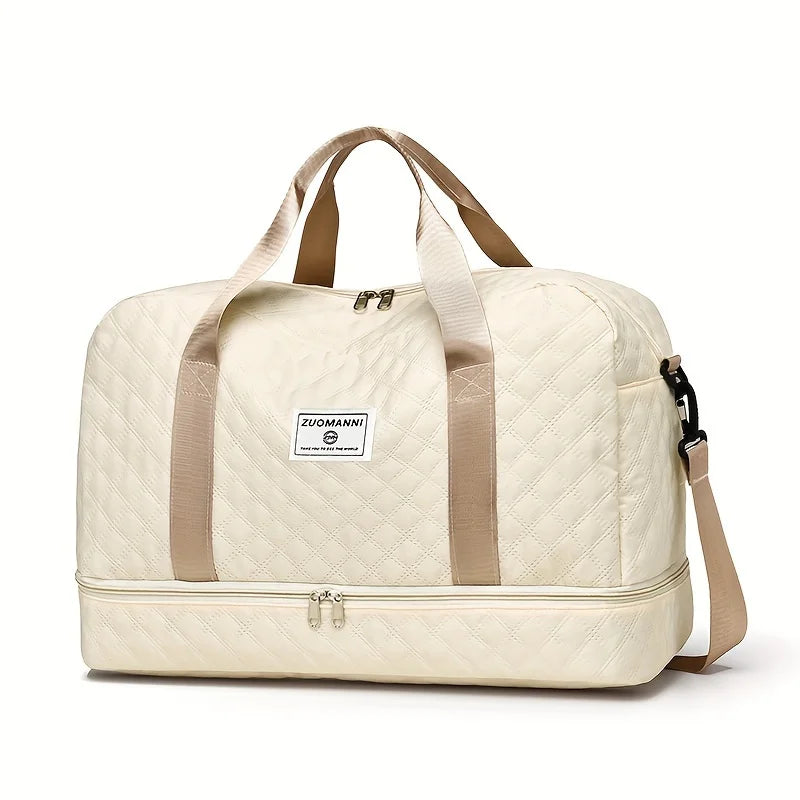 VALMONT — Sac Week-end Femme Gris Rose City-Trip Elégant