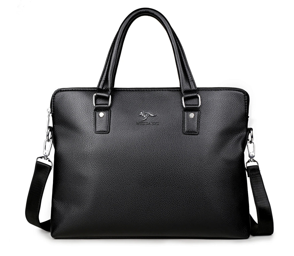 CONFORT — Sac Ordinateur Homme · Effet Croco Noir · Assurance au Bureau