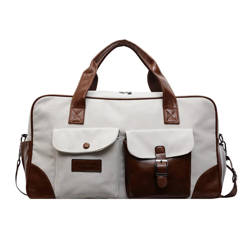 CARAVANE — Sac de Voyage Femme Toile Kaki Aventurière