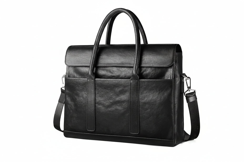 MOBILITE — Sac Ordinateur Homme · Cuir Vegan Noir · Rigueur au Bureau