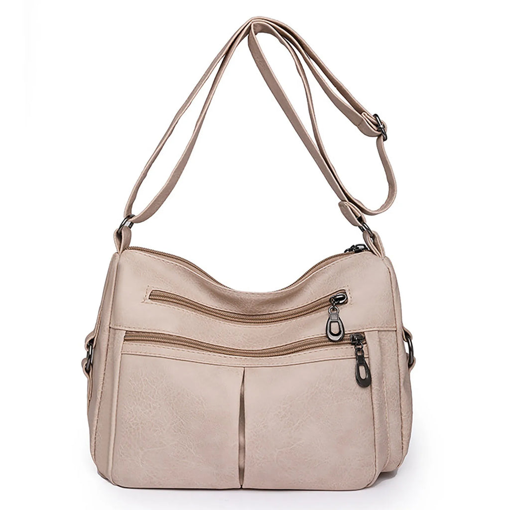 BASTILLE — Sac à Bandoulière Femme Cuir PU Marron Urbain