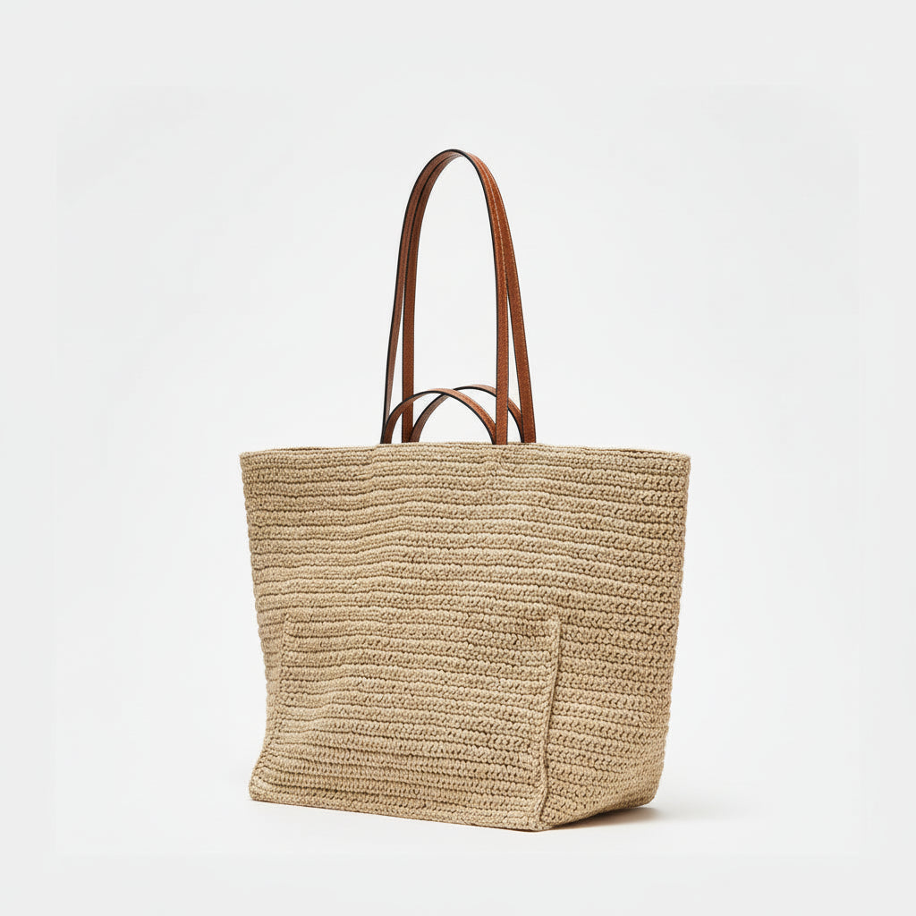 NICE — Sac de Plage Femme Beige Grande Capacité Lumineux