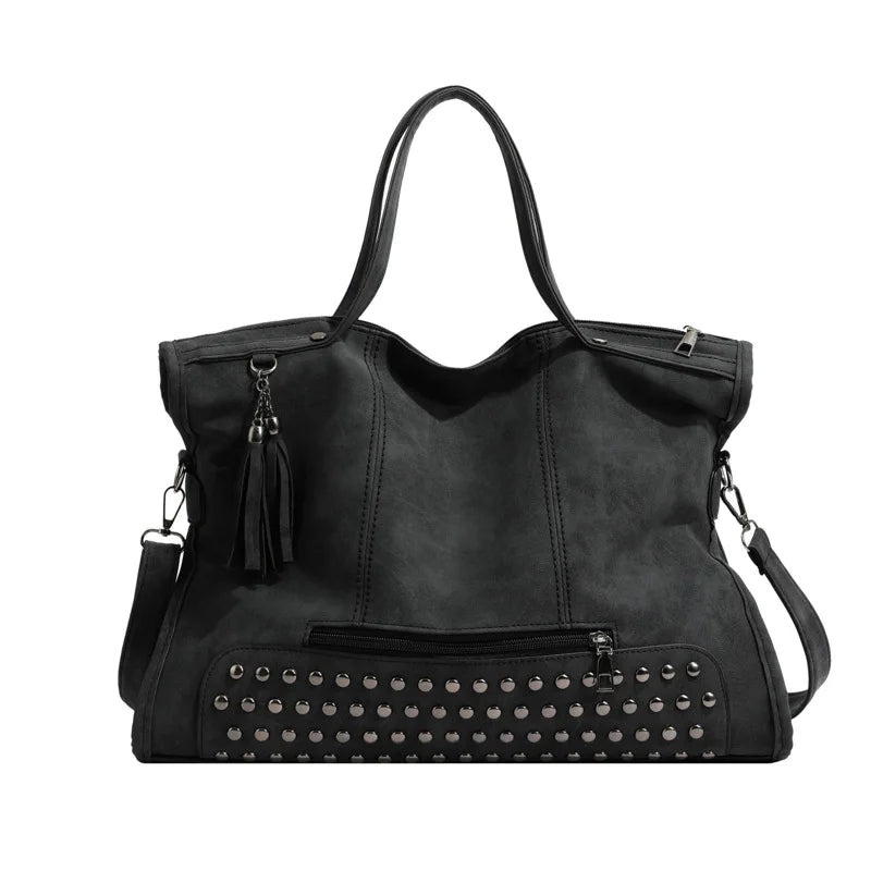OPERA — Sac à Bandoulière Femme Cuir PU Noir Grand Format