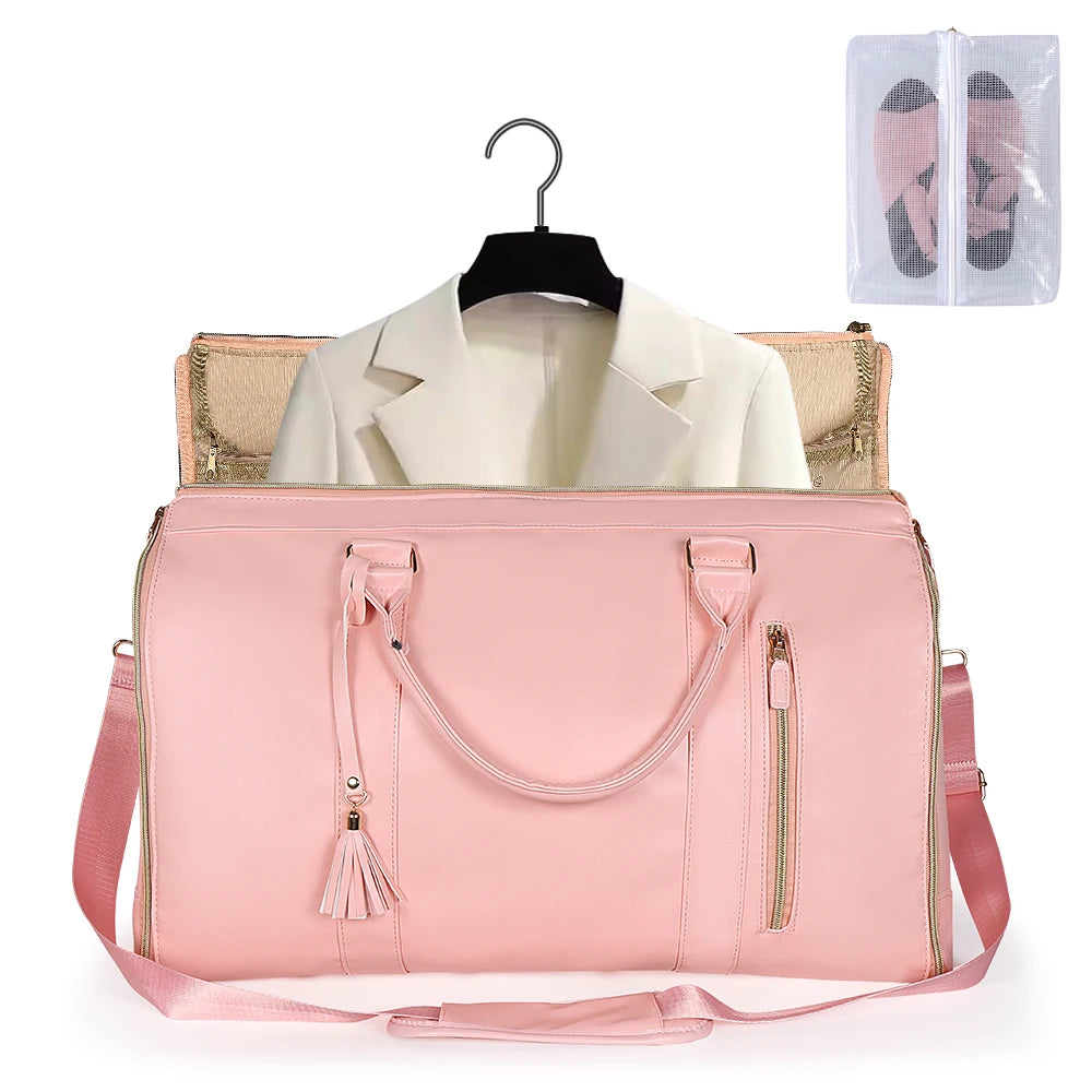 VENDÔME — Sac Week-end Femme Cuir PU Beige Élégant Structuré