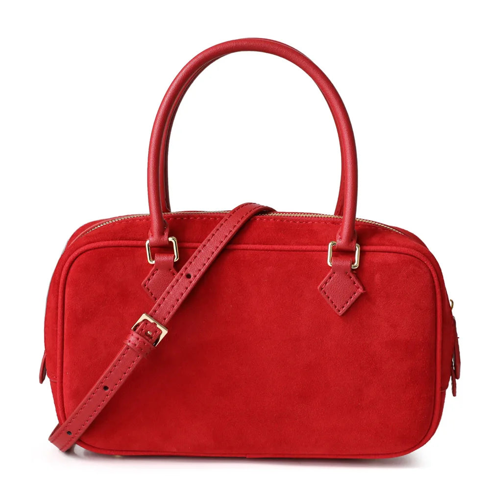 COLETTE — Sac à Main Femme · Cuir Véritable Suédé · Mini Format Vintage