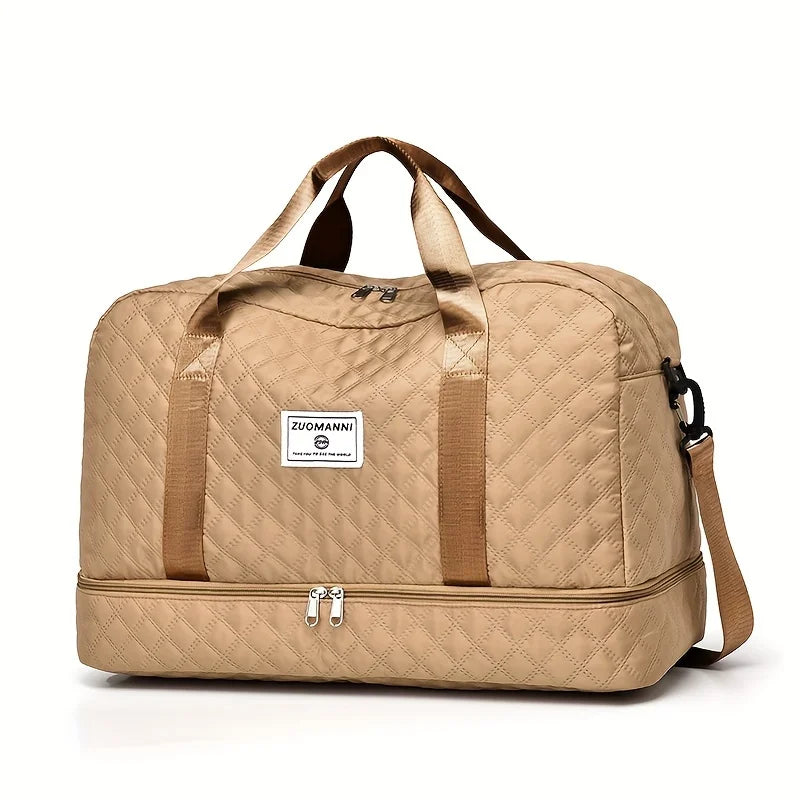 VALMONT — Sac Week-end Femme Gris Rose City-Trip Elégant