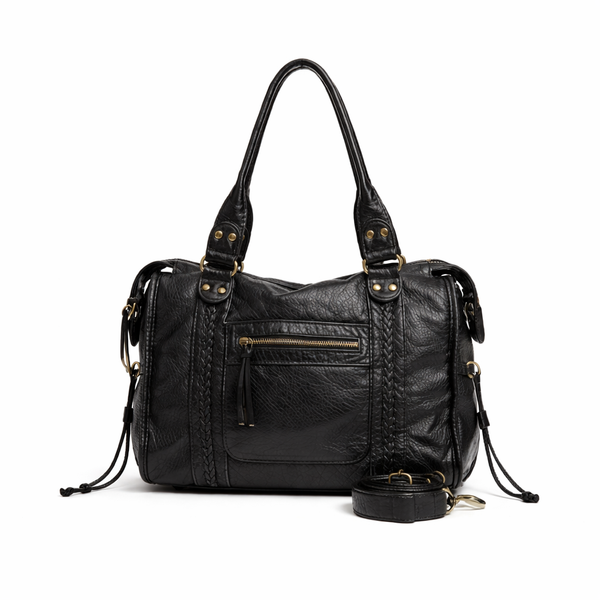 MARCEAU — Damen Shopper · Veganes Leder Schwarz · Pariser Stil