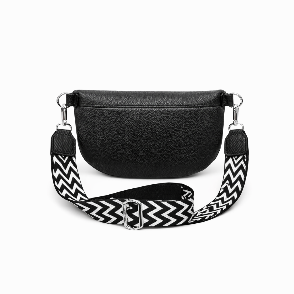 MIRAGE — Sac Banane Femme Cuir PU Noir Tendance