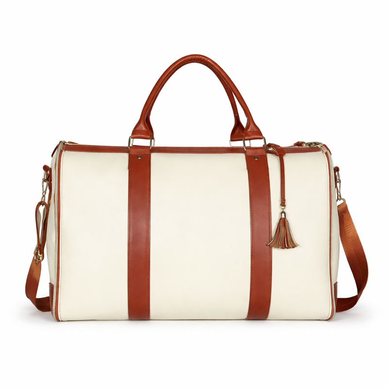 VENDÔME – Wochenendtasche für Damen · Beige, strukturiert · Place Vendôme Chic