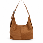 SUZANNE — Sac Hobo Femme · Matière Vegan Effet Daim · Souple Grande Capacité