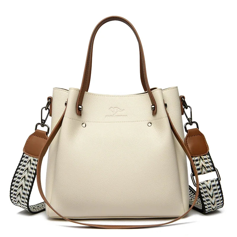 VICTOIRE — Sac à Main Femme Cuir PU Noir Premium Doré