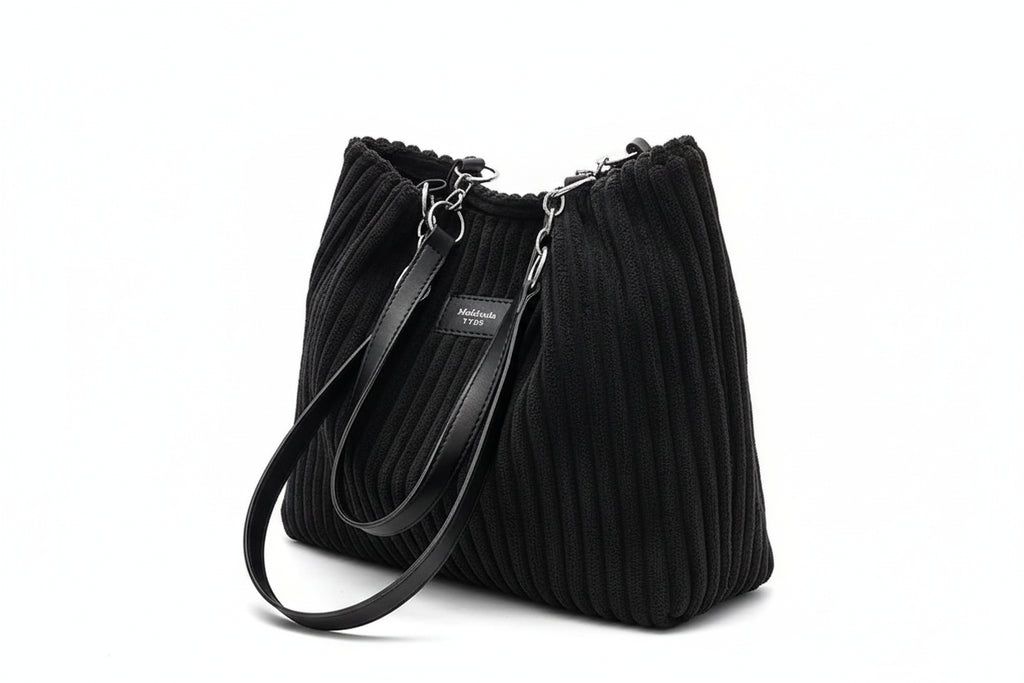 LOUISE — Sac à Main Femme Cuir PU Noir Format Compact