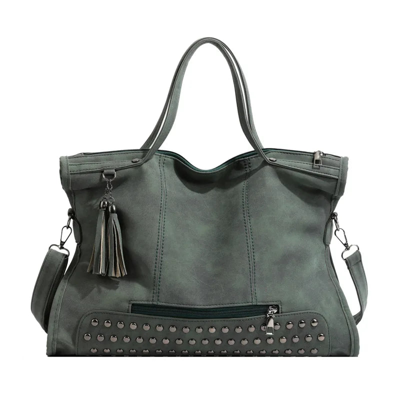 OPERA — Sac à Bandoulière Femme Cuir PU Noir Grand Format