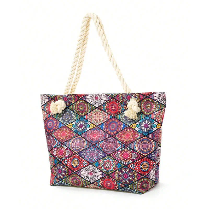 PAMPELONNE — Sac de Plage Femme Bohème Grande Capacité
