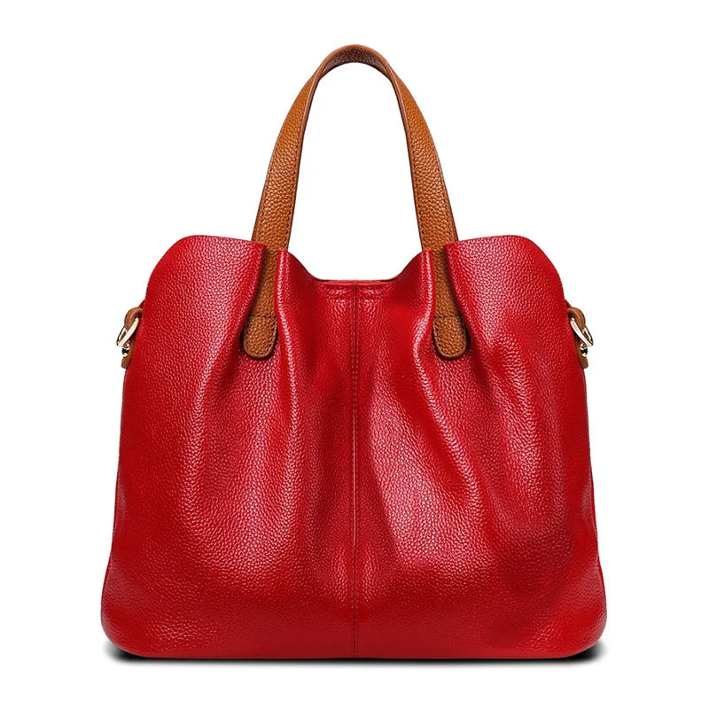 CONSTANCE — Sac Cabas Femme · Cuir Véritable Grainé · Grande Capacité Bureau