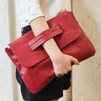 ANOUK — Pochette Enveloppe Femme · Matière Vegan · Grand Format avec Bandoulière