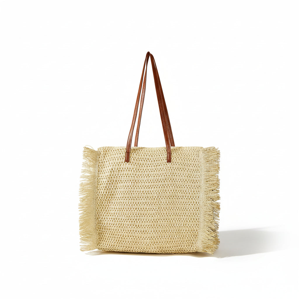 CASSIS — Sac de Plage Femme Naturel Grande Capacité Marron