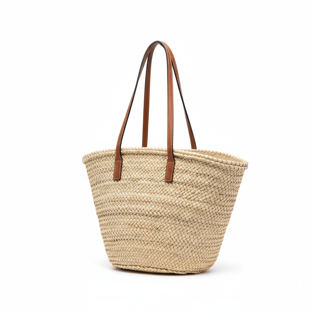 ST TROPEZ — Sac de Plage Femme Paille Tressée Style Bohème