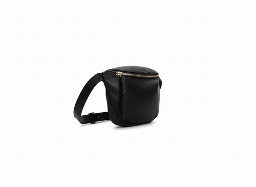 ESSENCE – Gürteltasche für Damen · Das Wesentliche mit Stil · Schwarzes veganes Leder