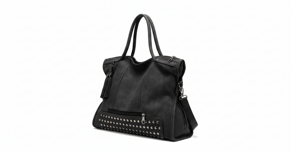 OPERA — Sac à Bandoulière Femme Cuir PU Noir Grand Format