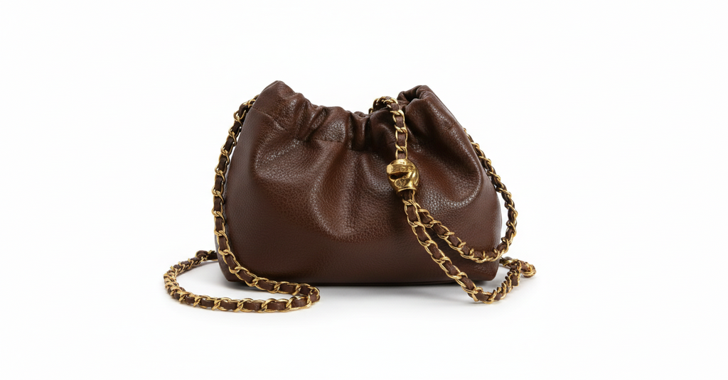 FAUBOURG — Sac à Bandoulière Femme Cuir PU Marron Chic