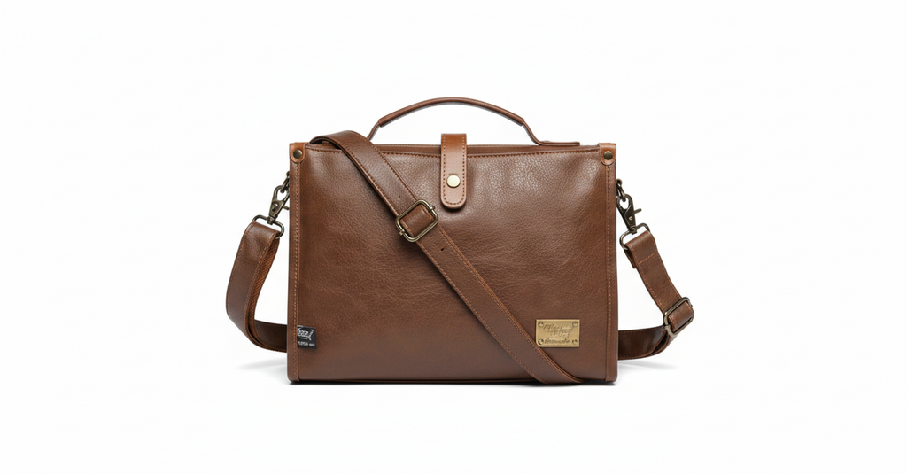 TUILERIES — Sac à Bandoulière Femme Cuir PU Marron Premium