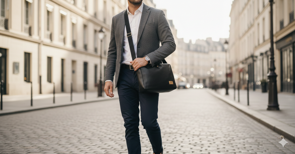 TUILERIES — Sac à Bandoulière Femme Cuir PU Marron Premium