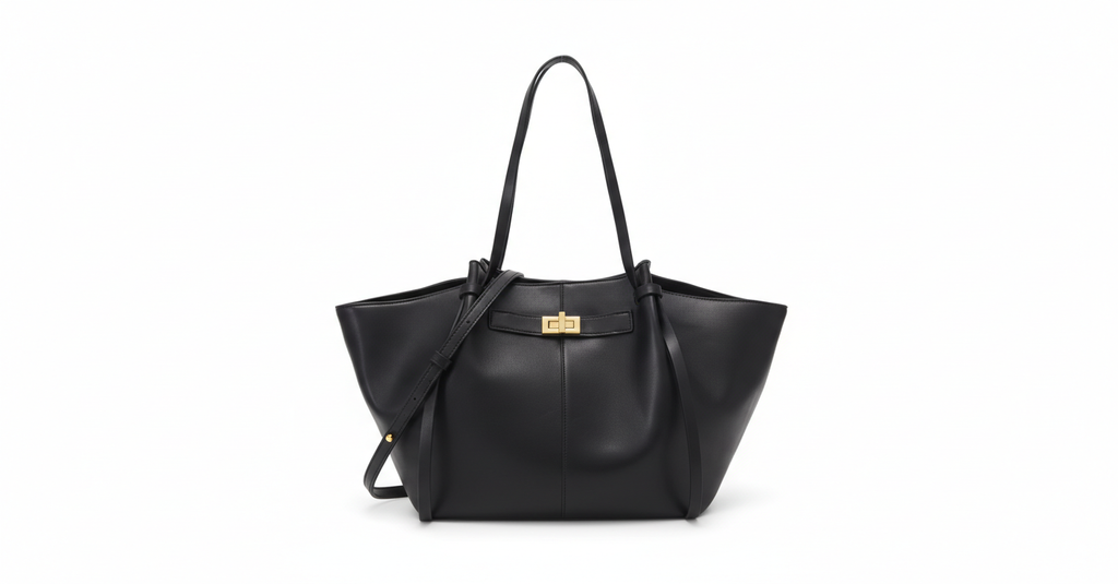 BELLOY — Sac Cabas Femme Structuré Noir Trapèze