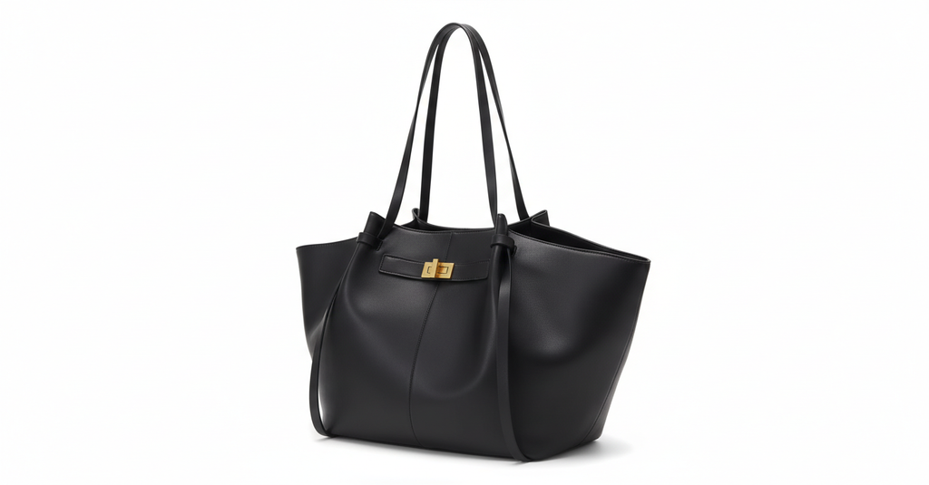 BELLOY — Sac Cabas Femme Structuré Noir Trapèze